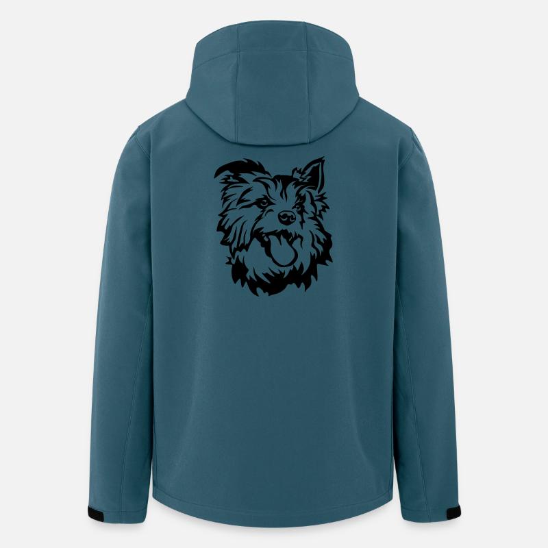 Tête de terrier australien - Veste softshell homme en polyester recyclé Stanley/Stella - bleu pétrole foncé