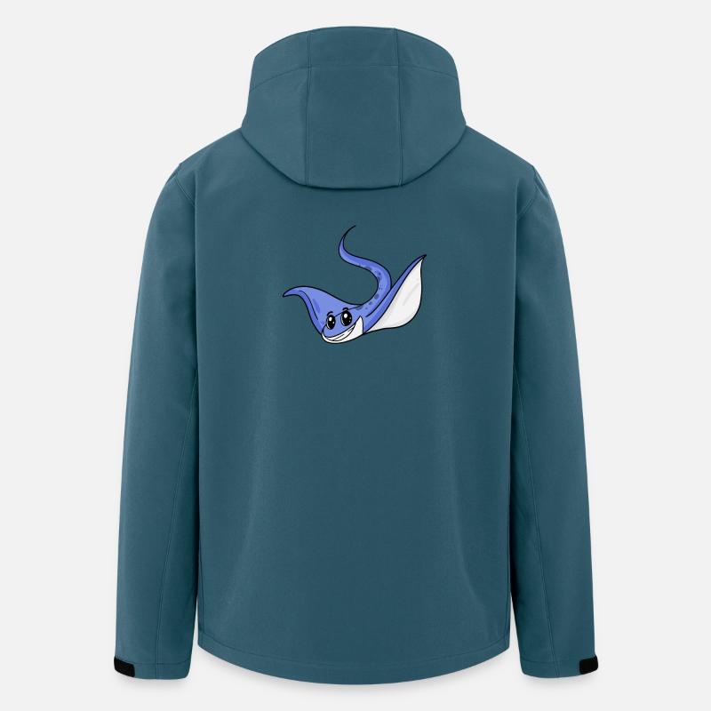 Stachelrochen - Recycelte Männer Softshell-Jacke von Stanley/Stella - Dunkles Petrol