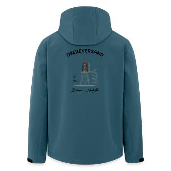 Obereversand Lighthouse, Dorum-Neufeld, North Sea - Men’s Recycled Softshell Jacket by Stanley/Stella - stargazer - Back - AI Model Male 185 light (185cm)