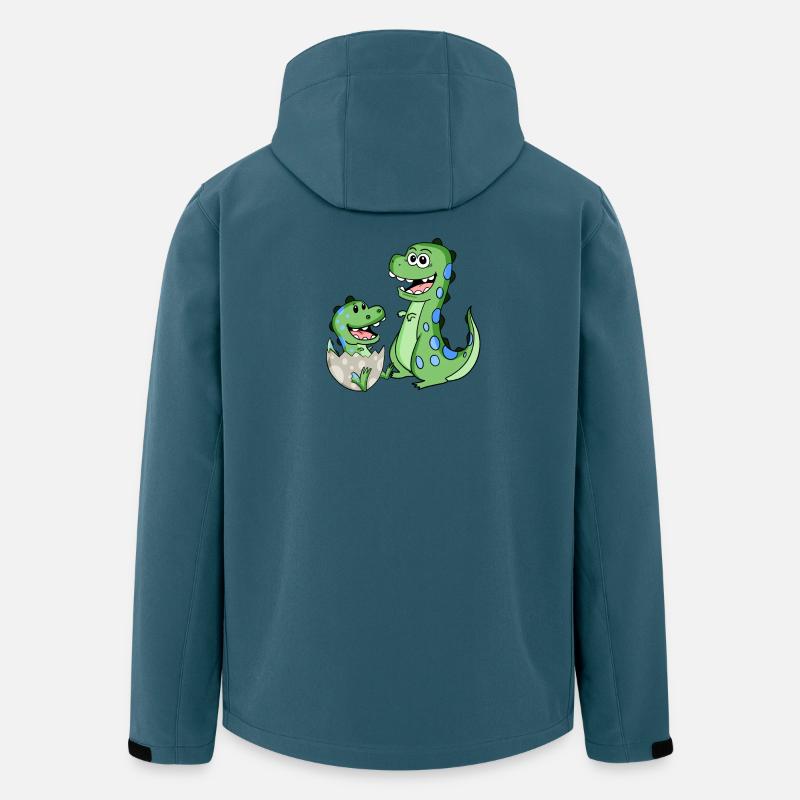 Dinosaur with baby dinosaur - Men’s Recycled Softshell Jacket by Stanley/Stella - stargazer