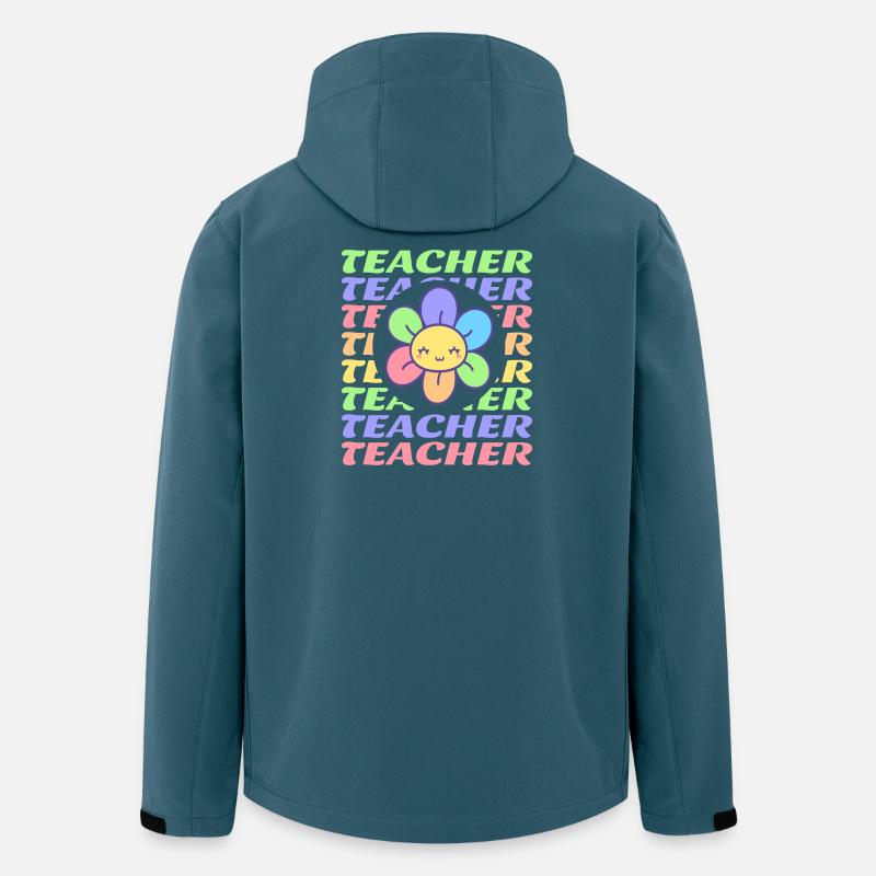 Lehrer Design - Recycelte Männer Softshell-Jacke von Stanley/Stella - Dunkles Petrol