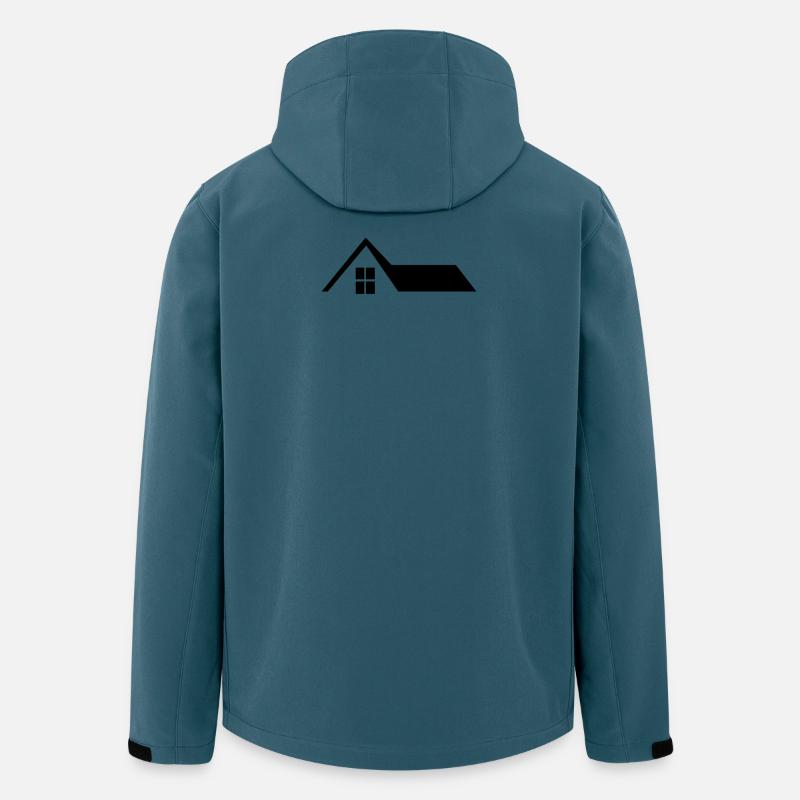 Haus Dach - Recycelte Männer Softshell-Jacke von Stanley/Stella - Dunkles Petrol