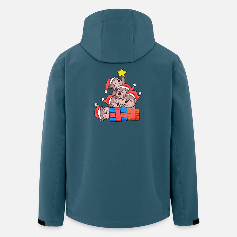 Christmas Christmas Tree Squirrel - Men’s Recycled Softshell Jacket by Stanley/Stella - stargazer