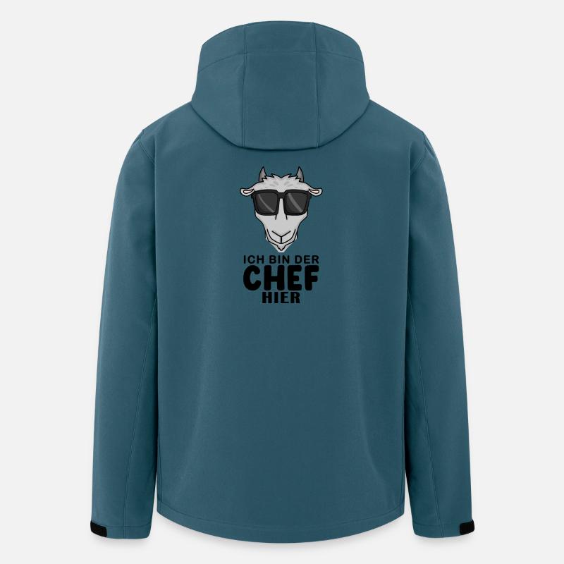 Cool Ziege Chef - Recycelte Männer Softshell-Jacke von Stanley/Stella - Dunkles Petrol