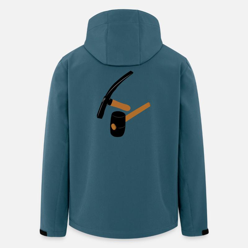 Gummihammer und Vorschlaghammer - Recycelte Männer Softshell-Jacke von Stanley/Stella - Dunkles Petrol