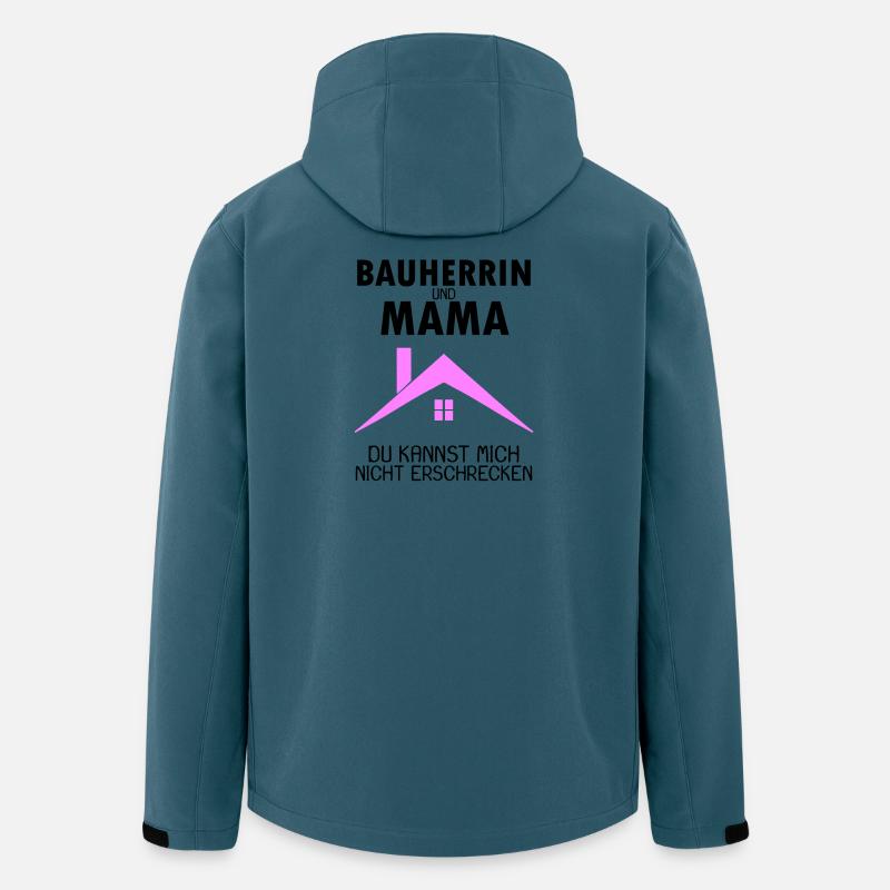 Bauherrin Mama - Recycelte Männer Softshell-Jacke von Stanley/Stella - Dunkles Petrol