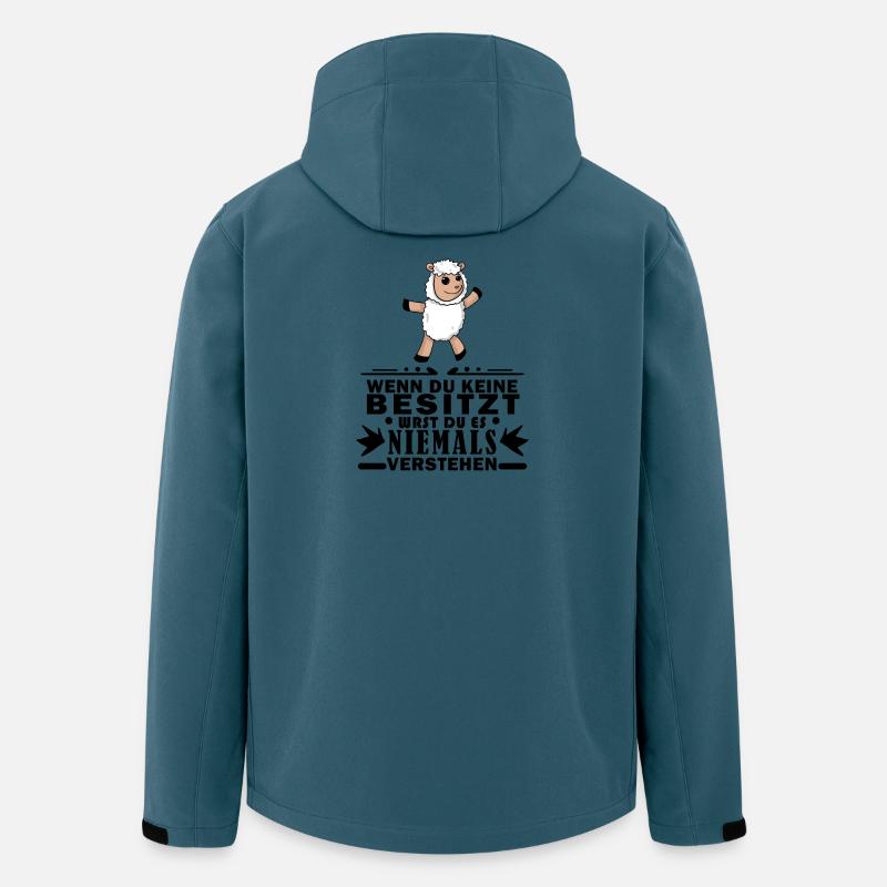 Schaf Schafe Spruch Sprüche - Recycelte Männer Softshell-Jacke von Stanley/Stella - Dunkles Petrol