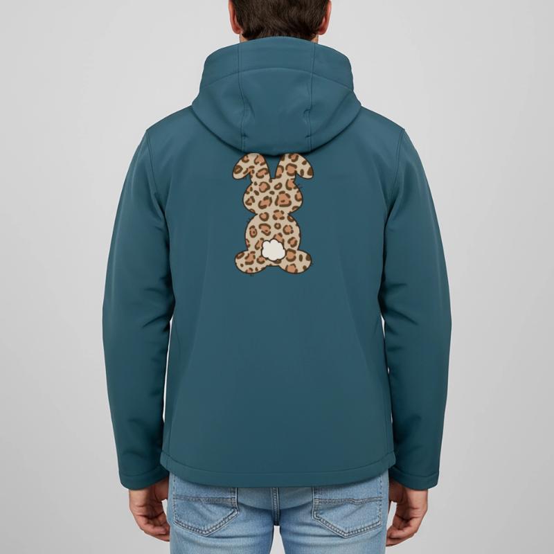 Leopard Pattern Rabbit Easter for Kids Men’s Recycled Softshell Jacket by Stanley/Stella