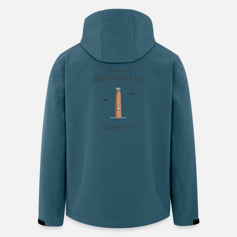 Darßer Ort, Ostseeküste Fischland- Darß- Zingst - Recycelte Männer Softshell-Jacke von Stanley/Stella - Dunkles Petrol