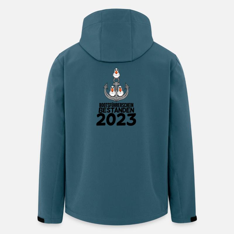Bootsführerschein 2023 Motorboot Geschenk - Recycelte Männer Softshell-Jacke von Stanley/Stella - Dunkles Petrol