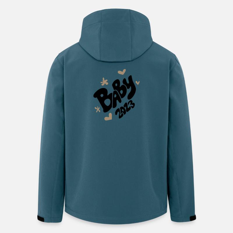Bébé 2023 - Naissance Enceinte 2023 Grossesse - Veste softshell homme en polyester recyclé Stanley/Stella - bleu pétrole foncé