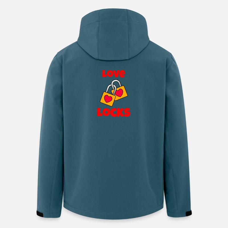 Valentinstag, Valentinstag, Valentinstag - Recycelte Männer Softshell-Jacke von Stanley/Stella - Dunkles Petrol