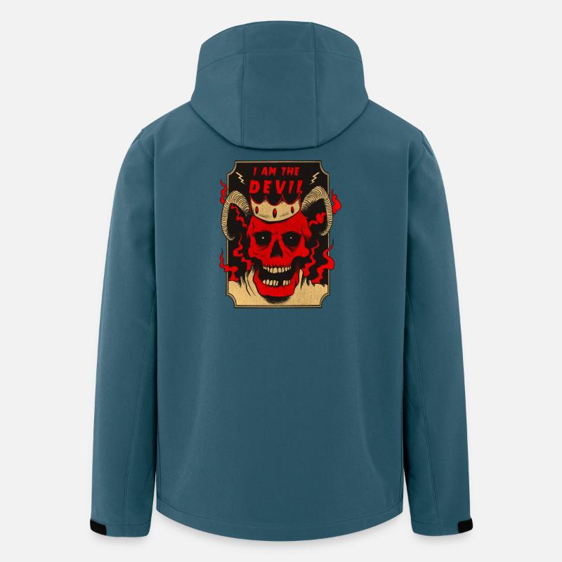 Ich bin der Teufel Design - Recycelte Männer Softshell-Jacke von Stanley/Stella - Dunkles Petrol