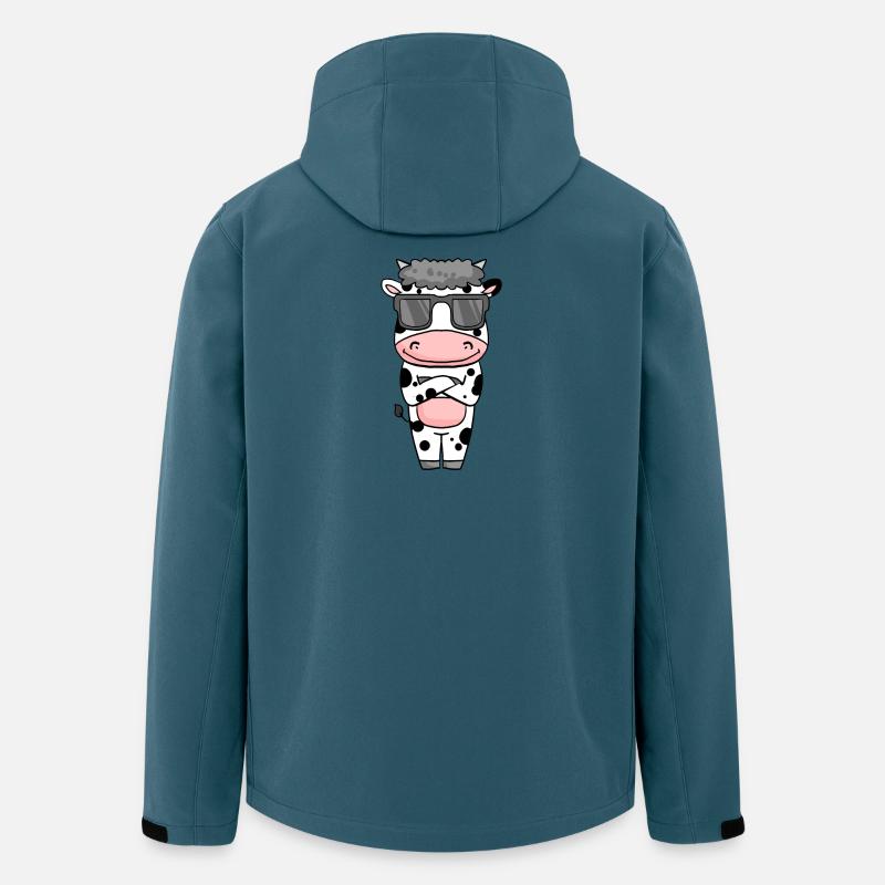Cow with sunglasses - Men’s Recycled Softshell Jacket by Stanley/Stella - stargazer