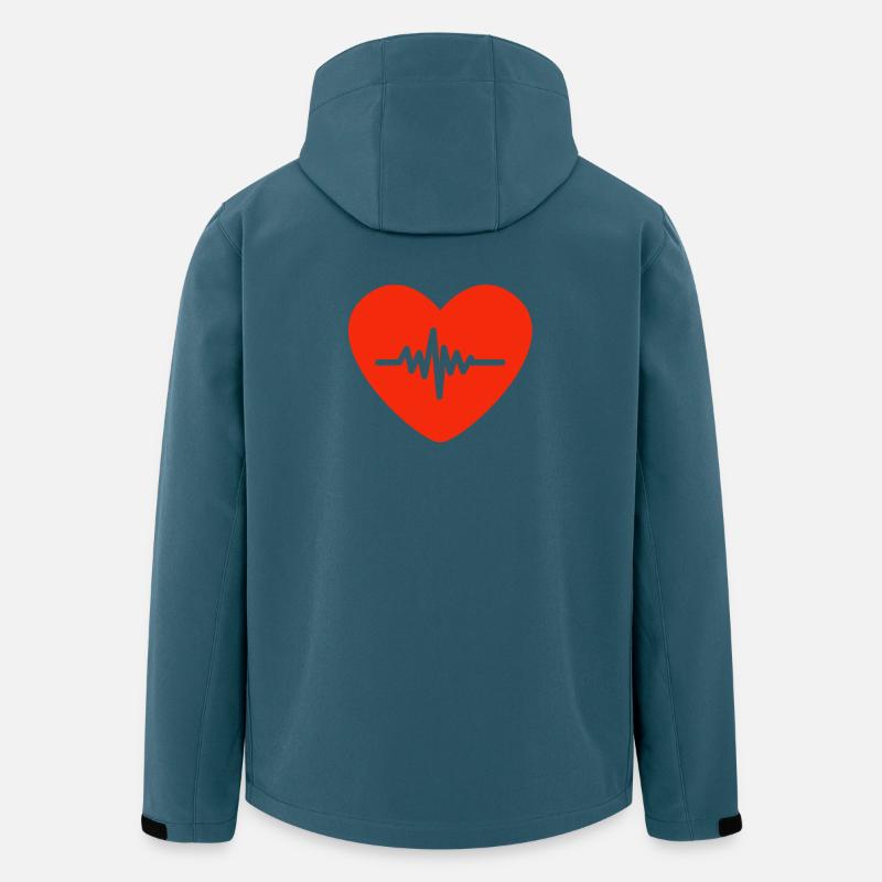 Saint-Valentin, Saint-Valentin, Saint-Valentin - Veste softshell homme en polyester recyclé Stanley/Stella - bleu pétrole foncé