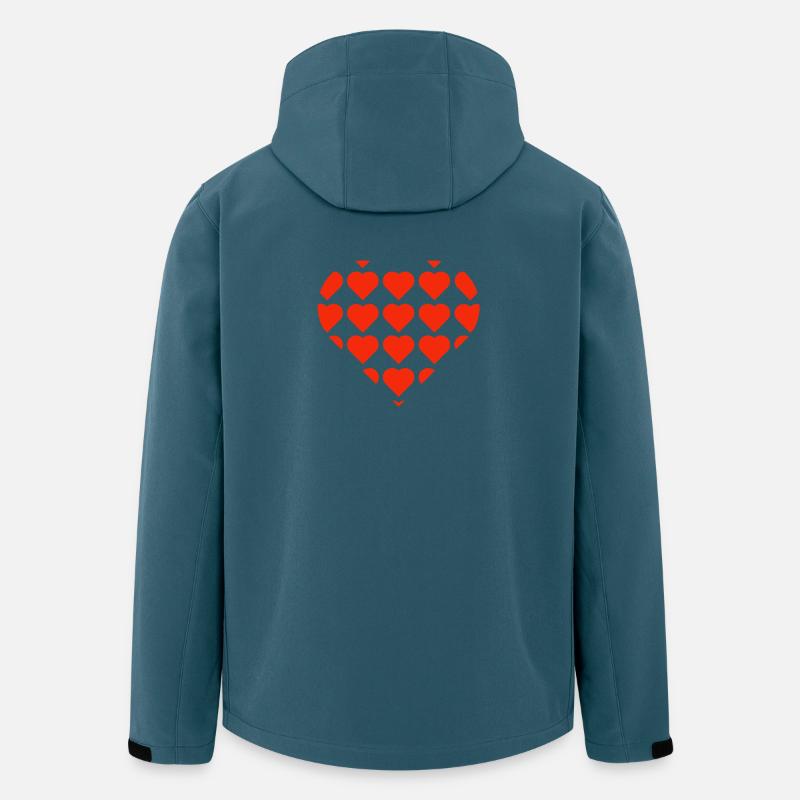 Saint-Valentin, Saint-Valentin, Saint-Valentin - Veste softshell homme en polyester recyclé Stanley/Stella - bleu pétrole foncé