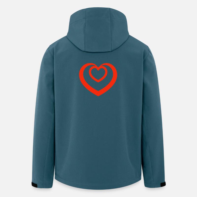 Saint-Valentin, Saint-Valentin, Saint-Valentin - Veste softshell homme en polyester recyclé Stanley/Stella - bleu pétrole foncé