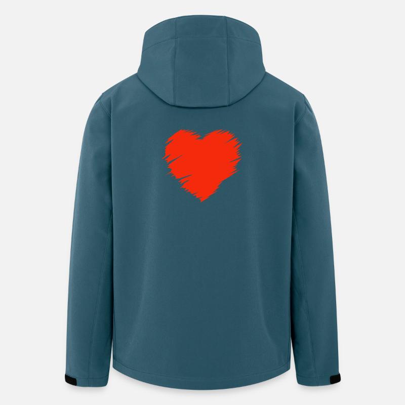 Saint-Valentin, Saint-Valentin, Saint-Valentin - Veste softshell homme en polyester recyclé Stanley/Stella - bleu pétrole foncé