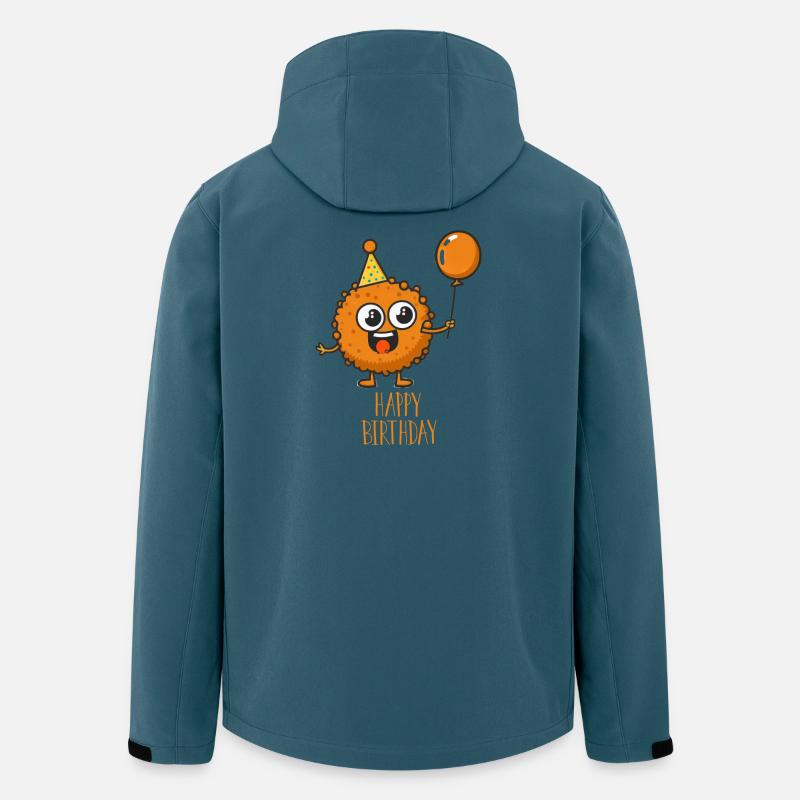 Kunterbuntes Geburtstagsmonster - Recycelte Männer Softshell-Jacke von Stanley/Stella - Dunkles Petrol