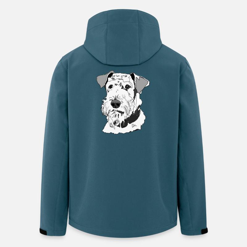Airedale Terrier - Stanley/Stella herre softshelljakke i genanvendt polyester Discoverer - mørk petrol