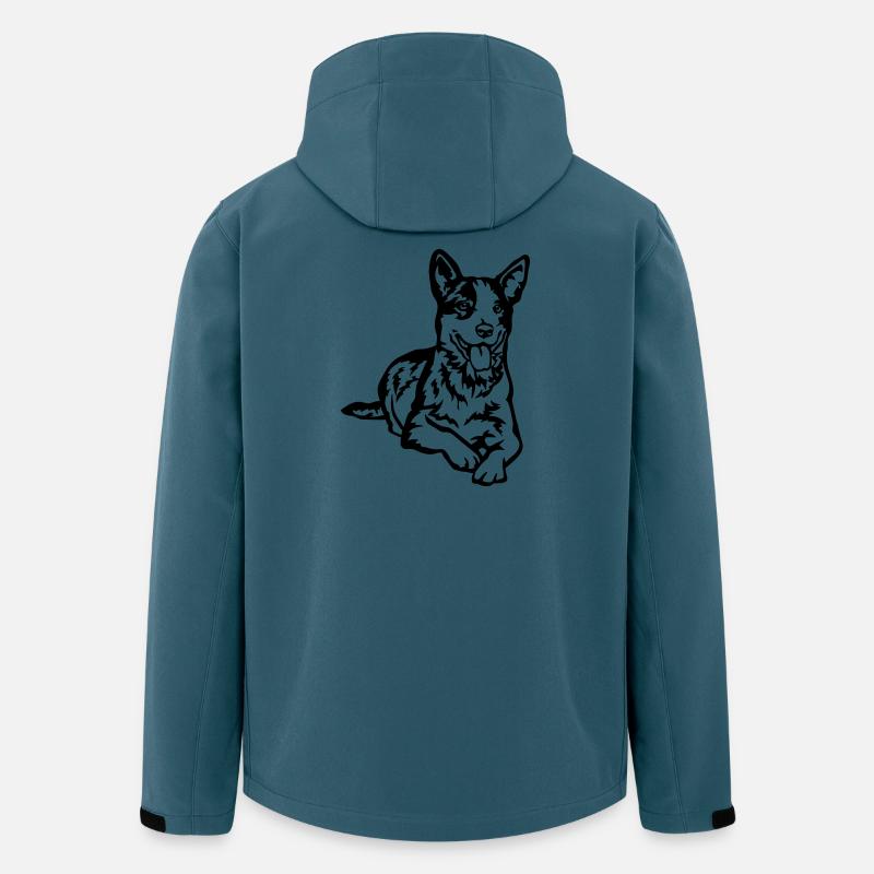 Australian Cattle Dog - Recycelte Männer Softshell-Jacke von Stanley/Stella - Dunkles Petrol