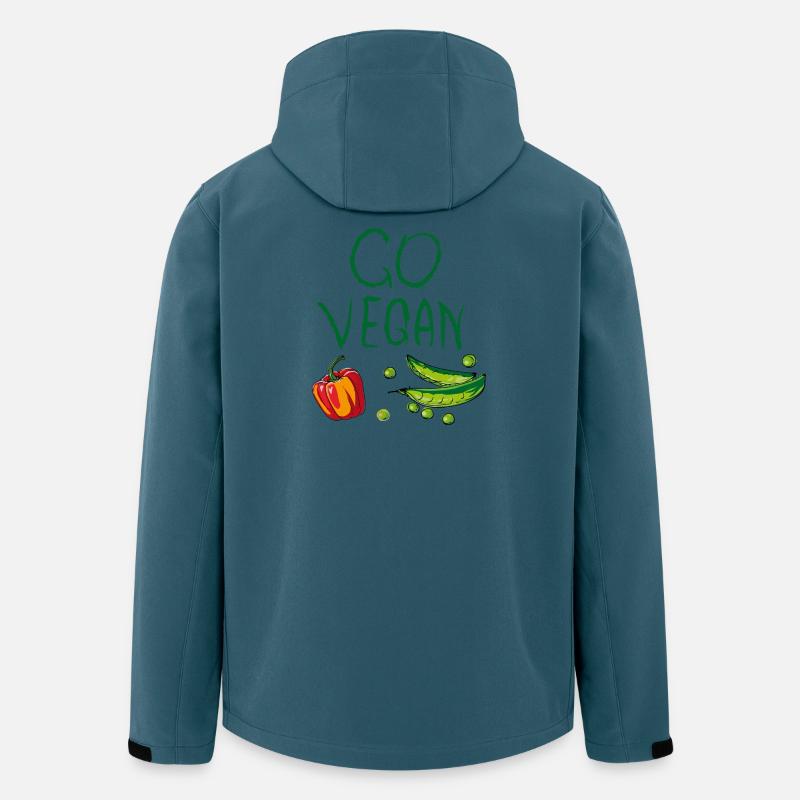 Go Vegan, Koch - Recycelte Männer Softshell-Jacke von Stanley/Stella - Dunkles Petrol