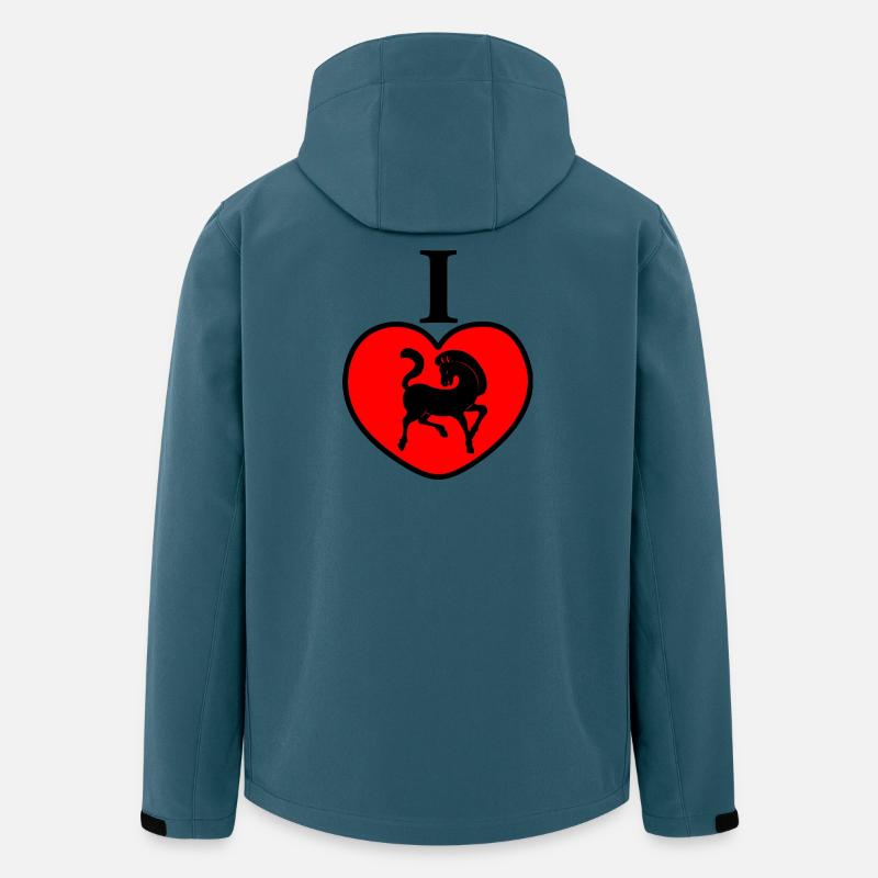 Ich liebe Pferde - Recycelte Männer Softshell-Jacke von Stanley/Stella - Dunkles Petrol