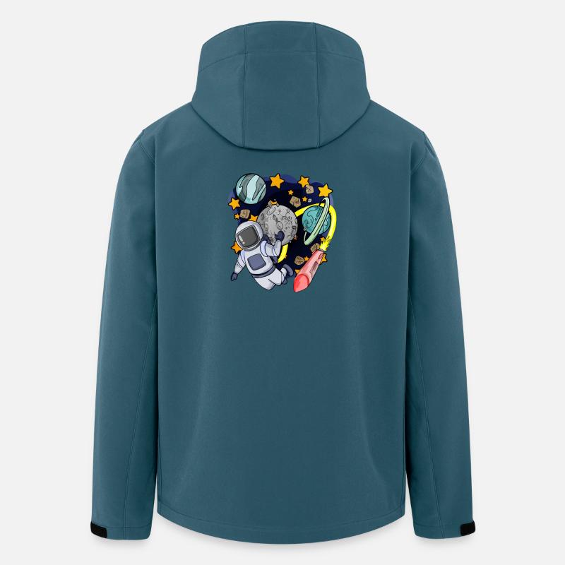 Astronaut im Weltall - Recycelte Männer Softshell-Jacke von Stanley/Stella - Dunkles Petrol