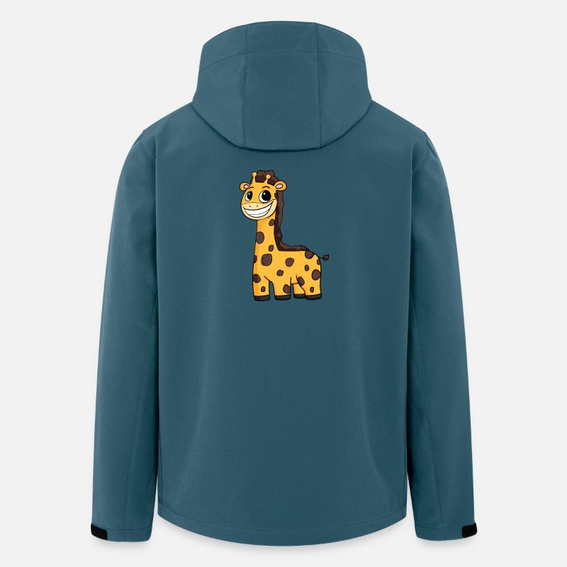 Giraffe Kinder Motiv Niedlich - Recycelte Männer Softshell-Jacke von Stanley/Stella - Dunkles Petrol