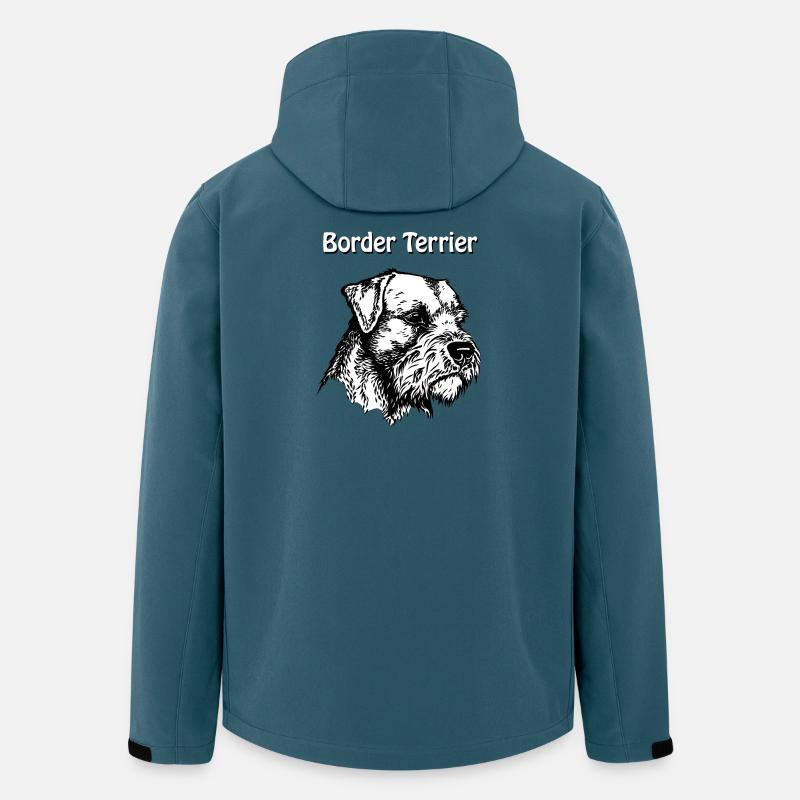 Border Terrier Portrait #2 - Recycelte Männer Softshell-Jacke von Stanley/Stella - Dunkles Petrol