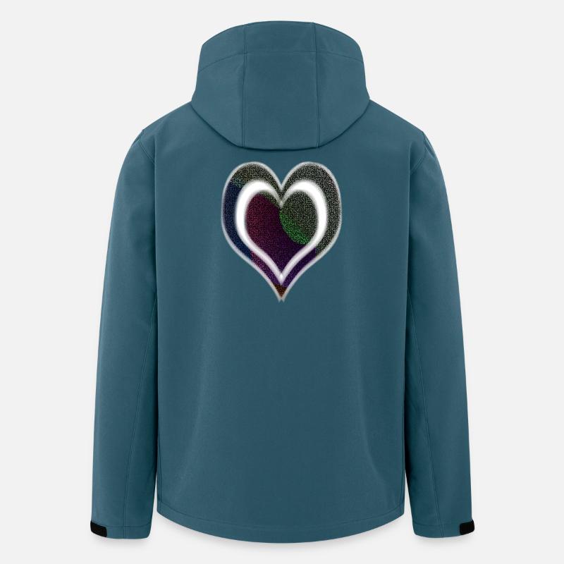 Doppeltes Herz - Recycelte Männer Softshell-Jacke von Stanley/Stella - Dunkles Petrol