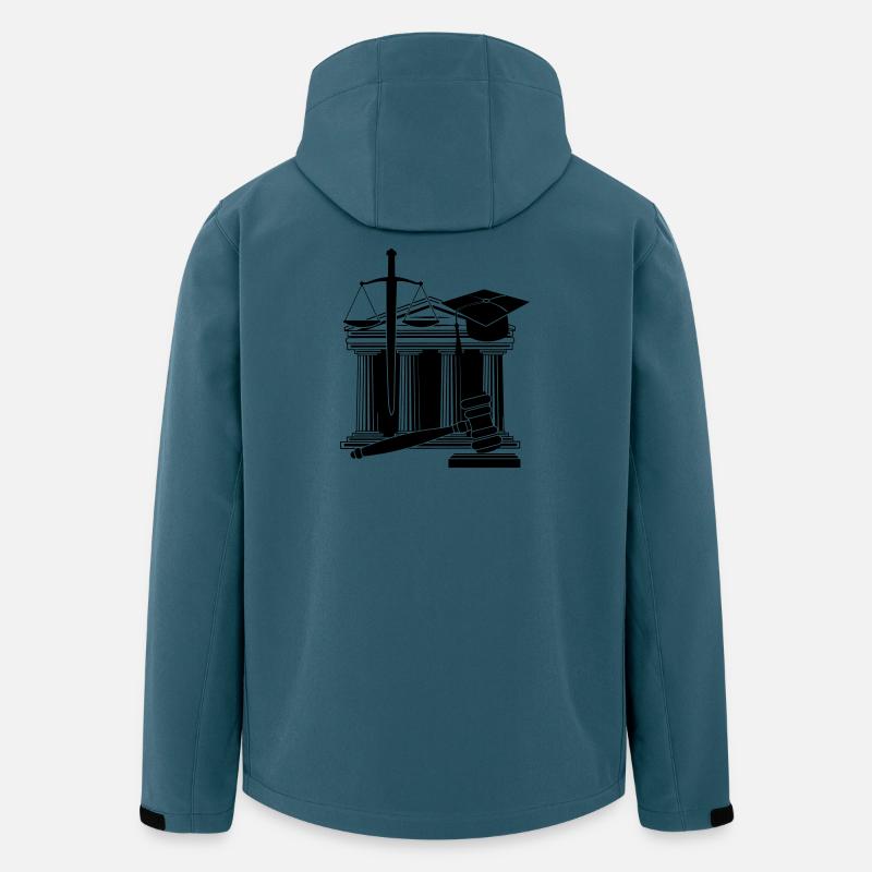 Logo de la Cour - Veste softshell homme en polyester recyclé Stanley/Stella - bleu pétrole foncé