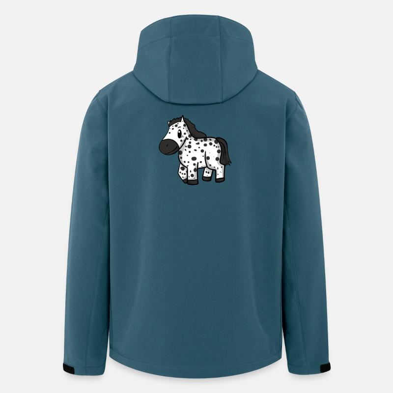 Pferd - Recycelte Männer Softshell-Jacke von Stanley/Stella - Dunkles Petrol