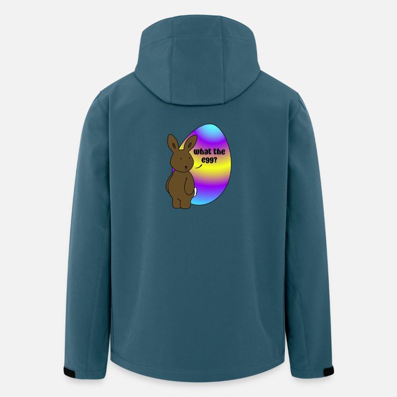 Frohe Ostern - Osterhase mit Osterei - Recycelte Männer Softshell-Jacke von Stanley/Stella - Dunkles Petrol