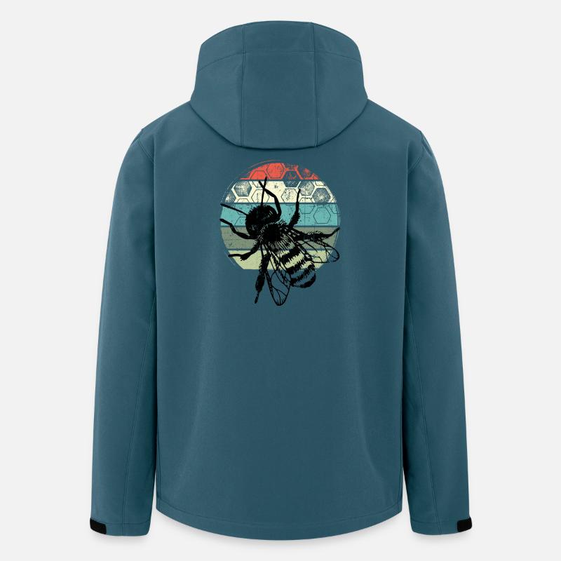 Retro Mosquito Circle - Men’s Recycled Softshell Jacket by Stanley/Stella - stargazer