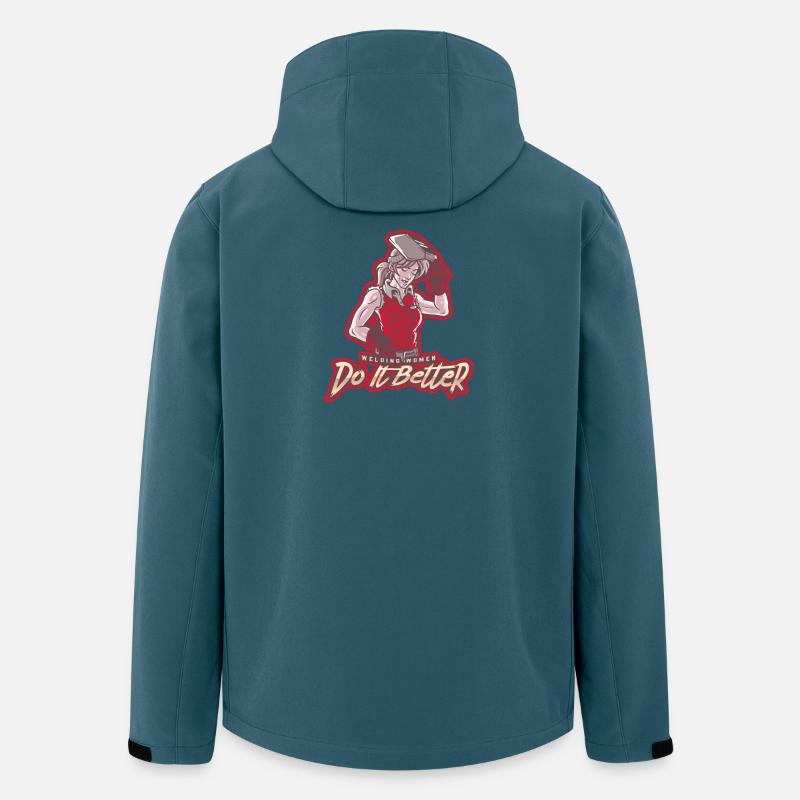 Schweißende Powerfrau – Do It Better - Recycelte Männer Softshell-Jacke von Stanley/Stella - Dunkles Petrol