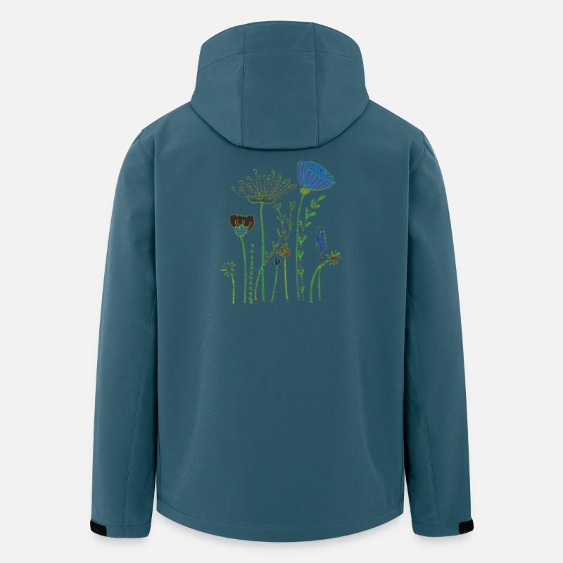 trockenblumen halbton - Recycelte Männer Softshell-Jacke von Stanley/Stella - Dunkles Petrol