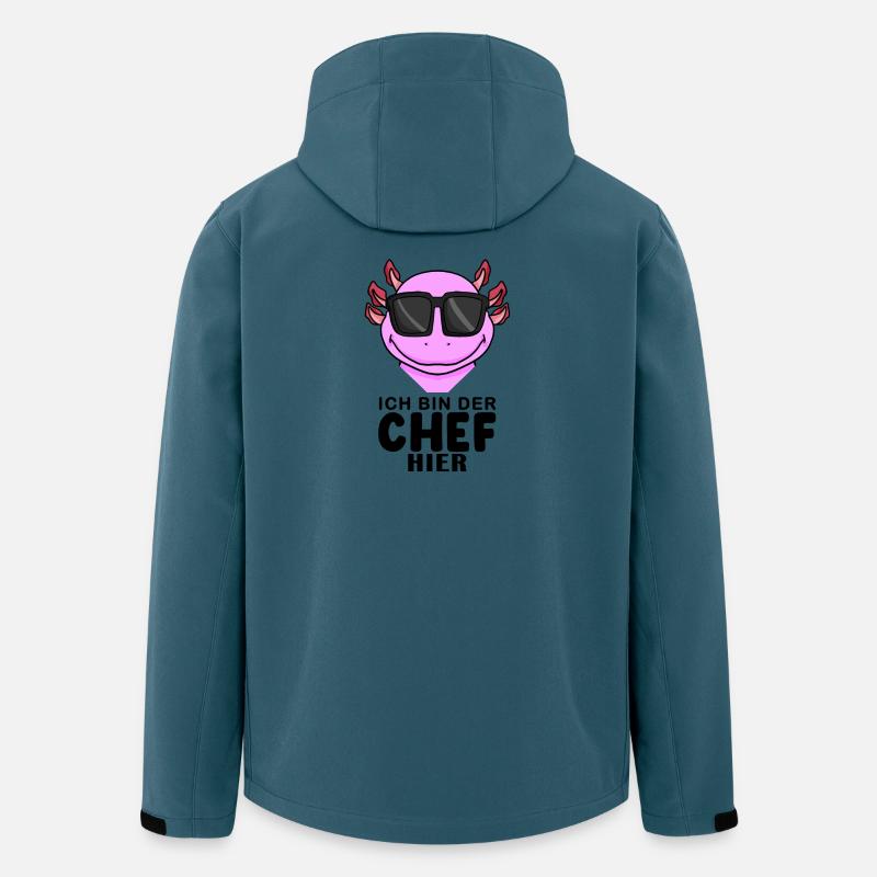 cooler Axolotl Chef Spruch - Recycelte Männer Softshell-Jacke von Stanley/Stella - Dunkles Petrol
