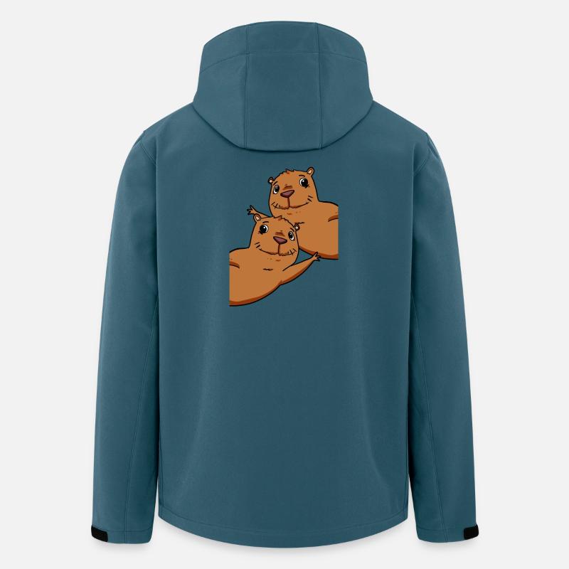 Capybara Wasserschwein - Veste softshell homme en polyester recyclé Stanley/Stella - bleu pétrole foncé