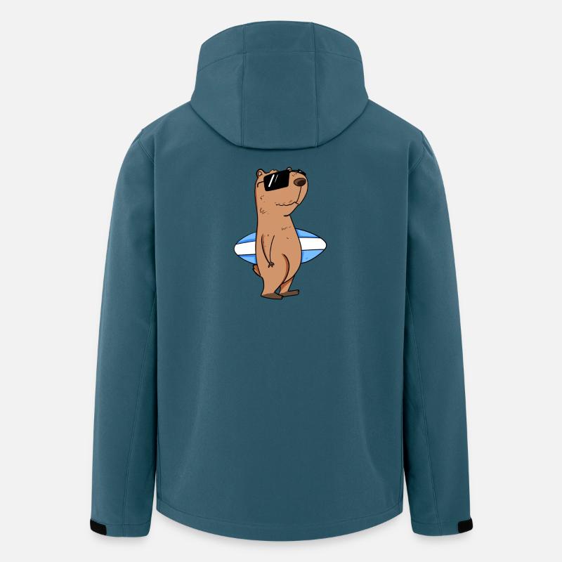 Capybara capybara surfer motif - Men’s Recycled Softshell Jacket by Stanley/Stella - stargazer