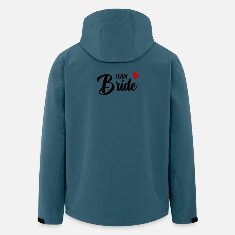 Team Bride Motiv - Recycelte Männer Softshell-Jacke von Stanley/Stella - Dunkles Petrol