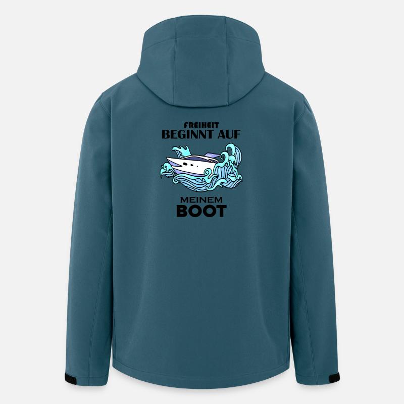 Boote Motorboot - Recycelte Männer Softshell-Jacke von Stanley/Stella - Dunkles Petrol