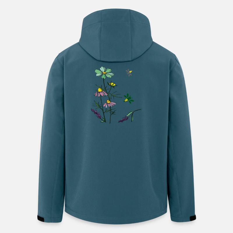 Bees, herbs, nature - Men’s Recycled Softshell Jacket by Stanley/Stella - stargazer