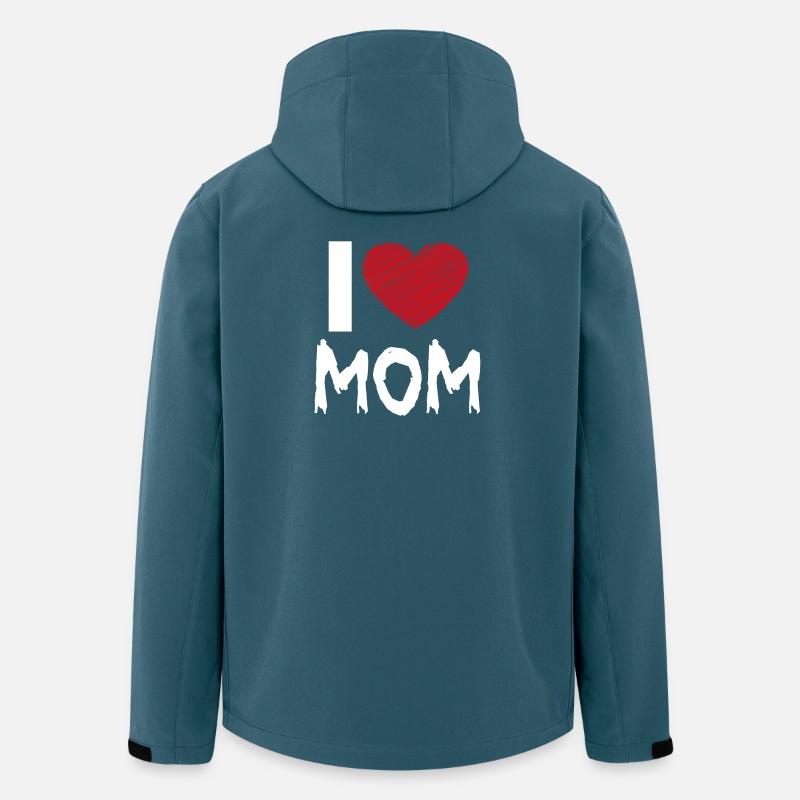 Ich liebe Mama - Recycelte Männer Softshell-Jacke Discoverer von Stanley/Stella - Dunkles Petrol