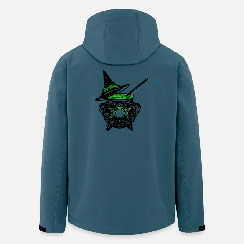 Hexenkessel Hexenhut Hexen Walpurgisnacht - Recycelte Männer Softshell-Jacke von Stanley/Stella - Dunkles Petrol