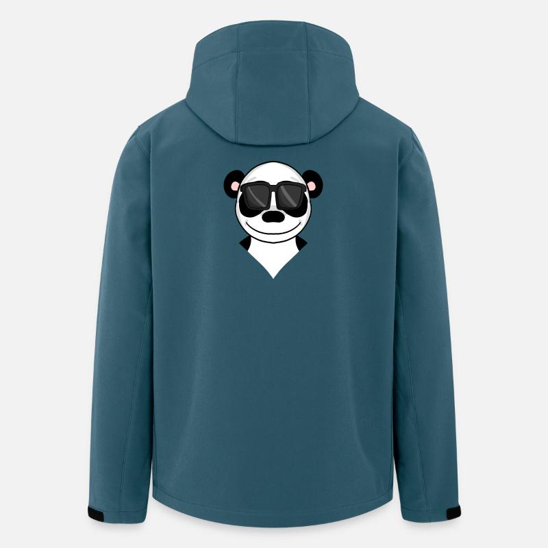 cool panda bear with sunglasses - Men’s Recycled Softshell Jacket by Stanley/Stella - stargazer