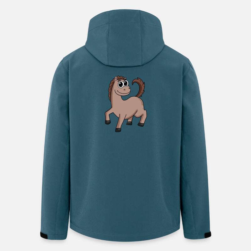 Propriétaire de chevaux - Veste softshell homme en polyester recyclé Stanley/Stella - bleu pétrole foncé