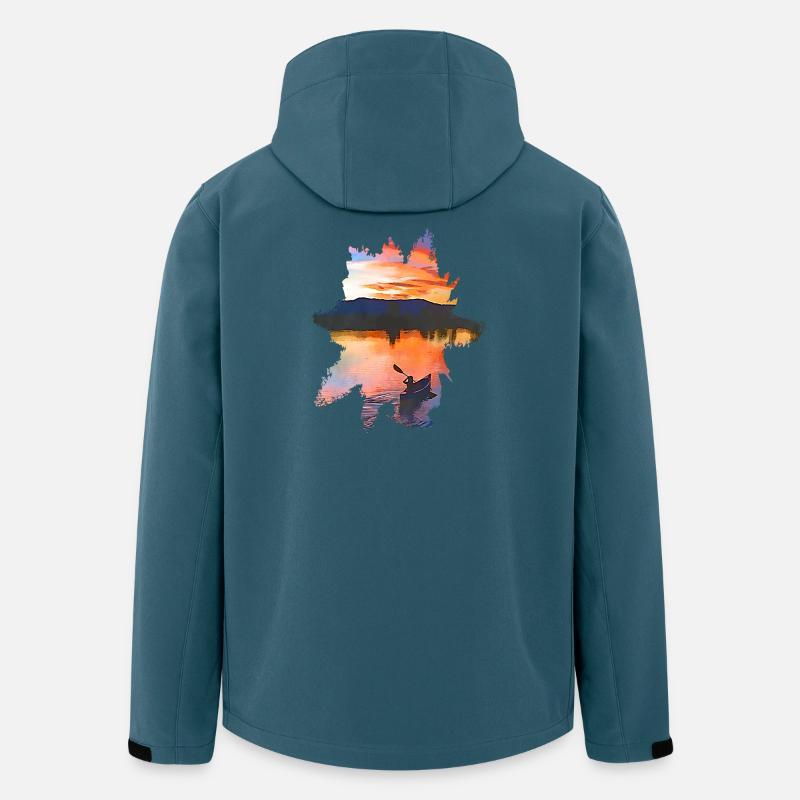 KANU-KAJAK - Recycelte Männer Softshell-Jacke von Stanley/Stella - Dunkles Petrol