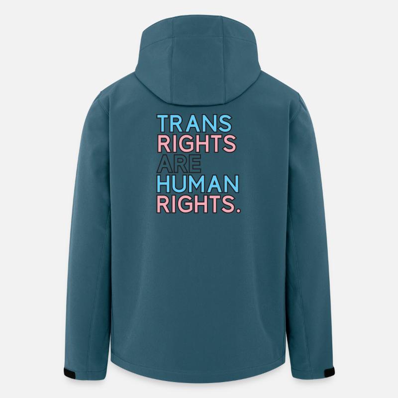 Pride Month LGBT - Trans Rights Are Human Rights - Men’s Recycled Softshell Jacket by Stanley/Stella - stargazer