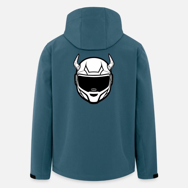Motocross Motorradhelm mit zwei Hörnern - Recycelte Männer Softshell-Jacke von Stanley/Stella - Dunkles Petrol